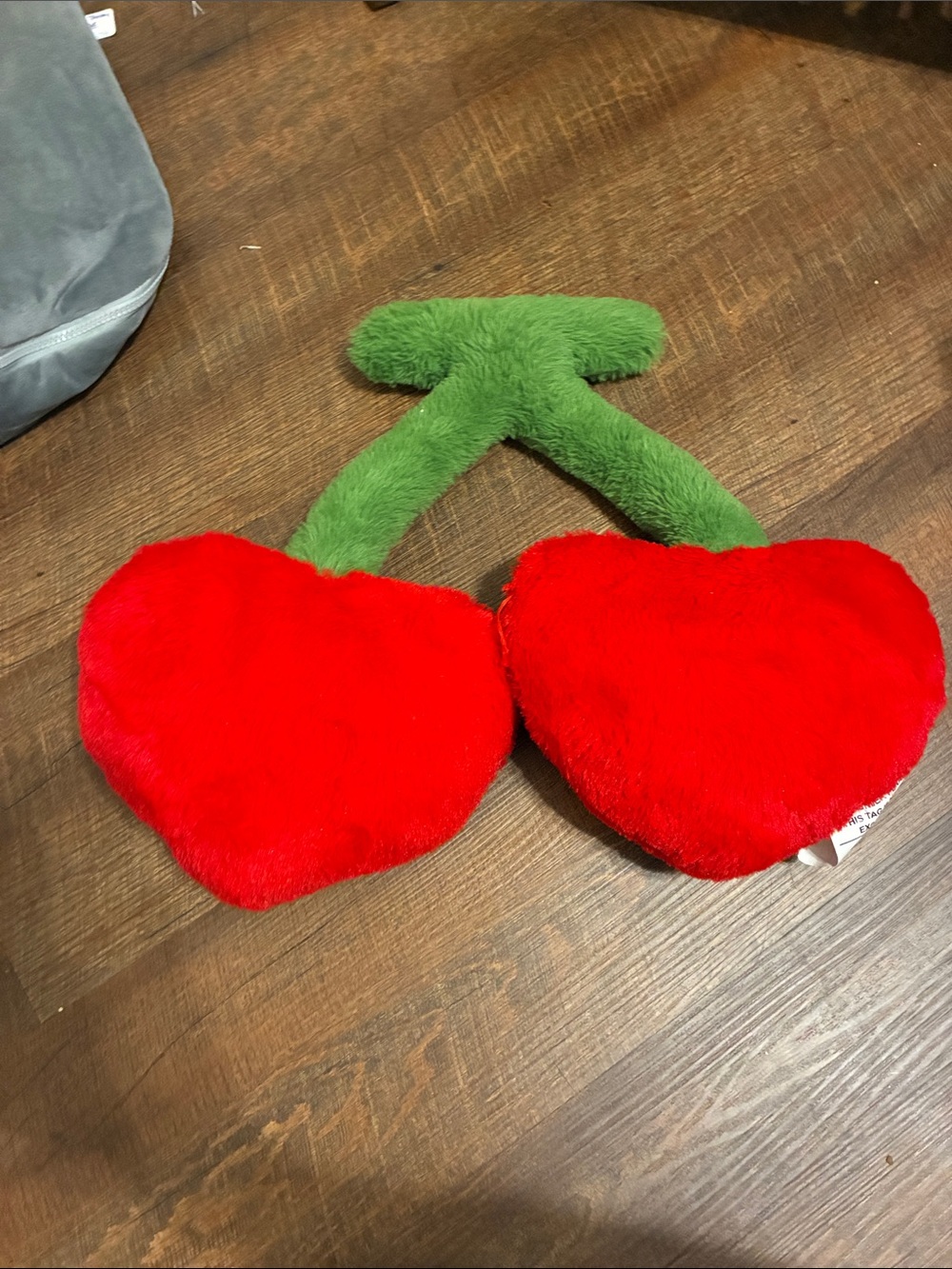 Plush Cherry Double Heart plush